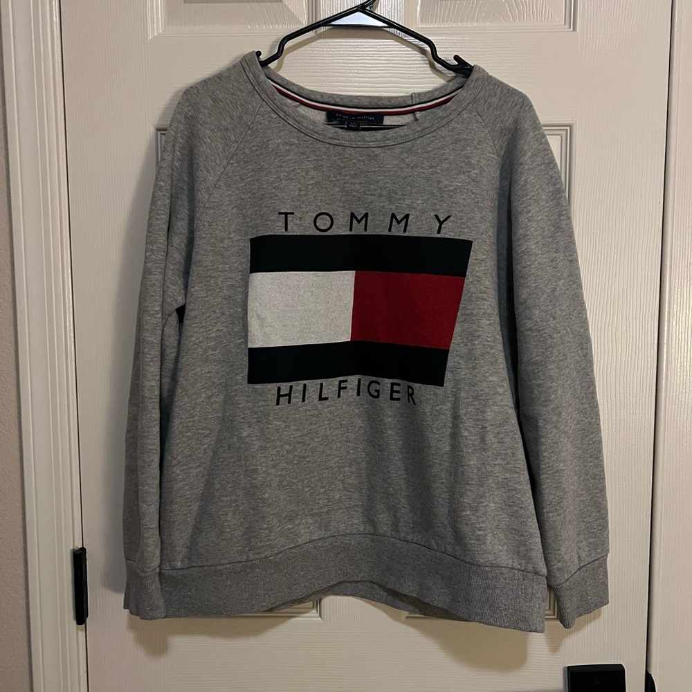 Y2K Tommy Hilfiger Heather Gray Crewneck Sz L